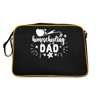 Homeschooling Papa Father Homeschool Father's Day - Retro Bag - black/gold - Back