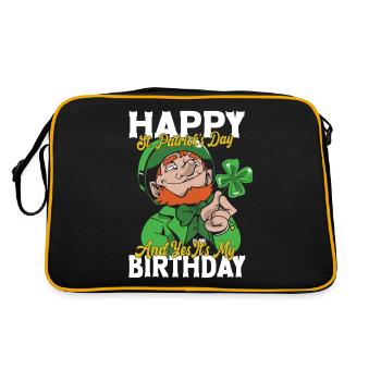 Joyeux jour de la Saint-Patrick mon anniversaire - Sac Retro - noir/or - Dos