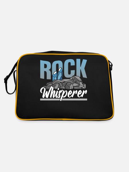 Rock Whisperer Geology Student Geology Geologist - Retro Bag - black/gold - Back