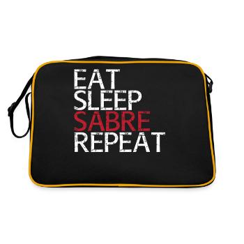 Säbel-Zyklus - Retro Tasche - Schwarz/Gold - Hinten