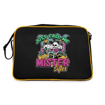 Conception de collecteur de dents fossiles pour un fossile de requin - Sac Retro - noir/or - Dos