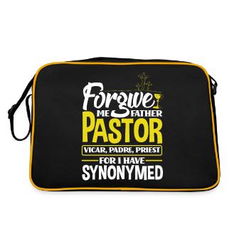Pastor Appreciation Clergy Preacher I Have - Retro Bag - black/gold - Back