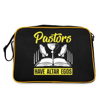 Pastor Appreciation Clergy Preacher Pastors Have - Retro Bag - black/gold - Back
