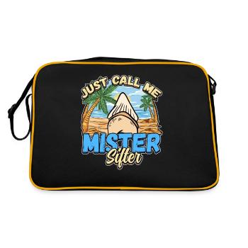 Conception de collecteur de dents fossiles pour un fossile de requin - Sac Retro - noir/or - Dos