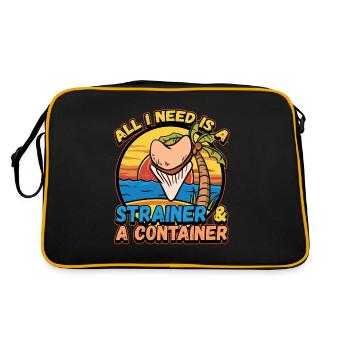 Fossil Tooth Collector Design for a Shark Fossil - Retro Bag - black/gold - Back