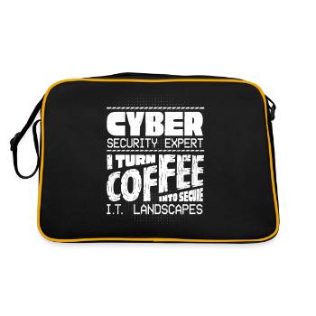 Cyber Security Professional Expert Ethical Hacker - Retro Tasche - Schwarz/Gold - Hinten