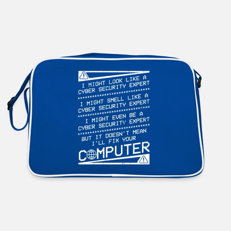 Cyber Security Professional Expert Ethical Hacker Retro Tasche