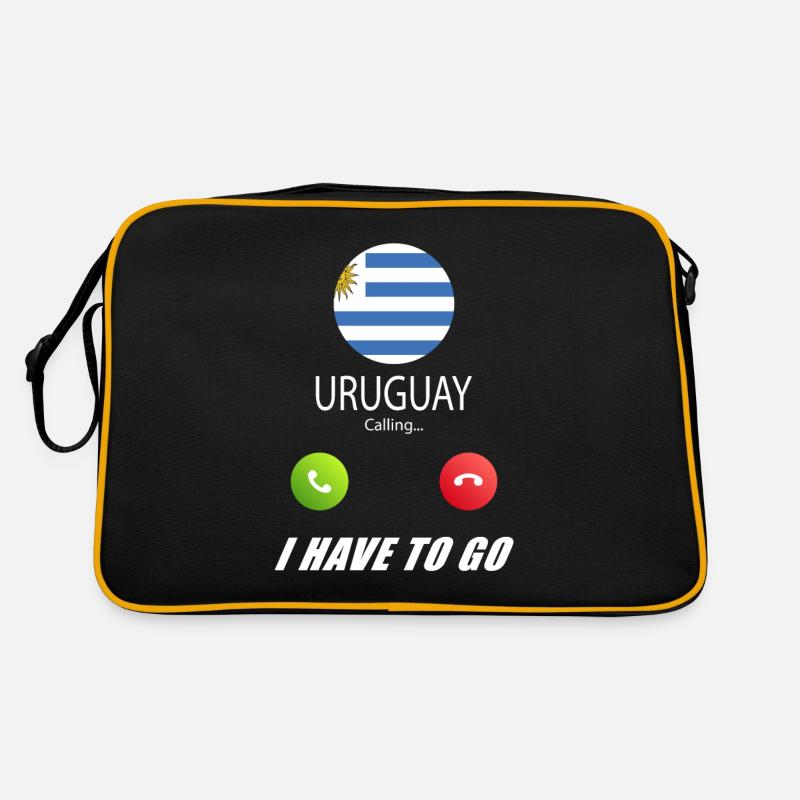 Uruguay ruft an Lusiger Flaggen Spruch Retro Tasche