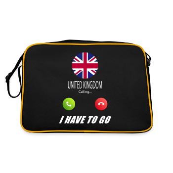 UK calls lusiger flags saying - Retro Bag - black/gold - Back