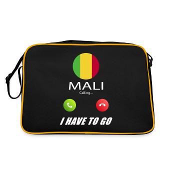 Le Mali qualifie de slogan les drapeaux lusiger - Sac Retro - noir/or - Dos