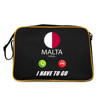 Malte appelle les drapeaux lusiger en disant - Sac Retro - noir/or - Dos
