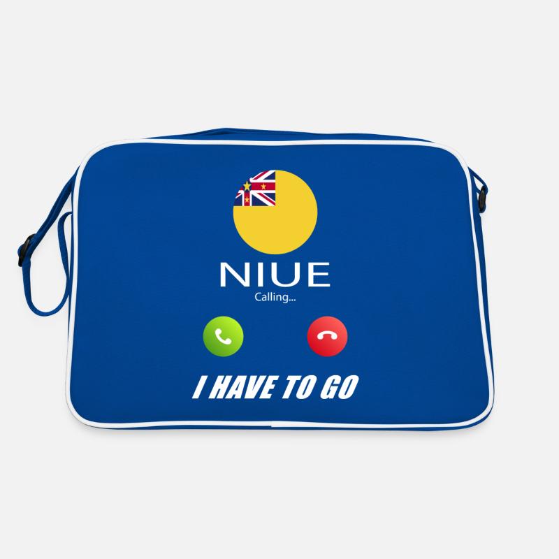 Niue ruft an Lusiger Flaggen Spruch Retro Tasche