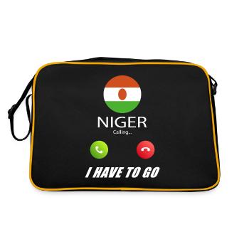 Niger calls lusiger flags saying - Retro Bag - black/gold - Back