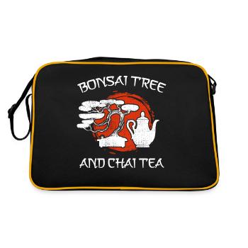 Chai Tee Retro japanische Bonsai Baum Geschenkidee - Retro Tasche - Schwarz/Gold - Hinten