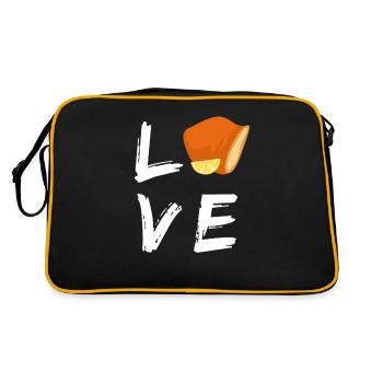 Meat lovers Schnitzel fan Schnitzel - Retro Bag - black/gold - Back