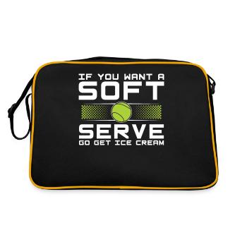 Funny If You Want A Soft Serve Go Get Ice Cream - Sac Retro - noir/or - Dos