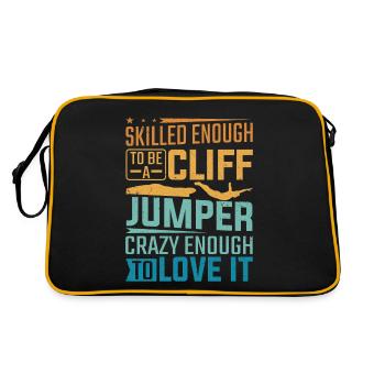 Skilled Enough To Be A Cliff Jumper Cliff Jumping - Retro Bag - black/gold - Back