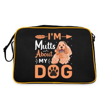 I Am Mutts About Dog Cocker Spaniel - Retro Bag - black/gold - Back