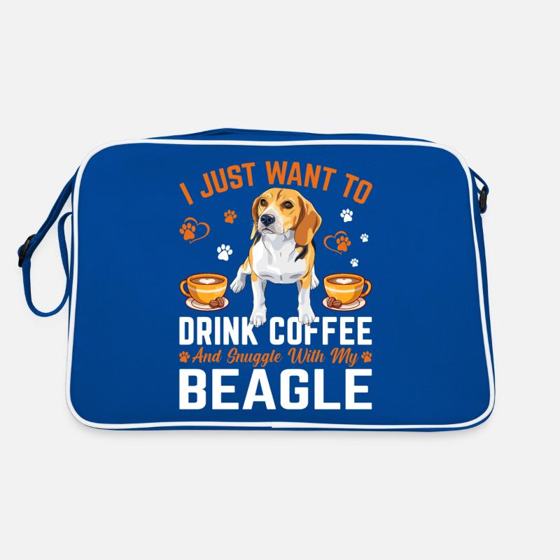 Drink Coffee And Cuddle With Beagle Retro Bag