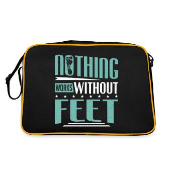 Rien ne fonctionne sans pieds Podiatre Podiatre - Sac Retro - noir/or - Dos