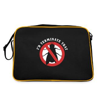 Je mettrais fin à cette extermination de lutte antiparasitaire - Sac Retro - noir/or - Dos