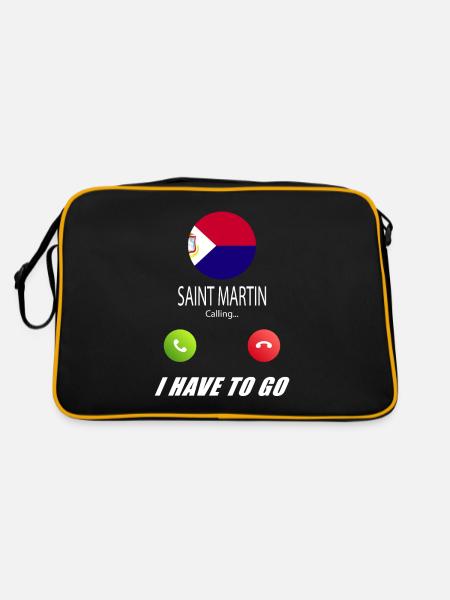 Saint-Martin appelle aux drapeaux Lusiger en disant - Sac Retro - noir/or - Dos