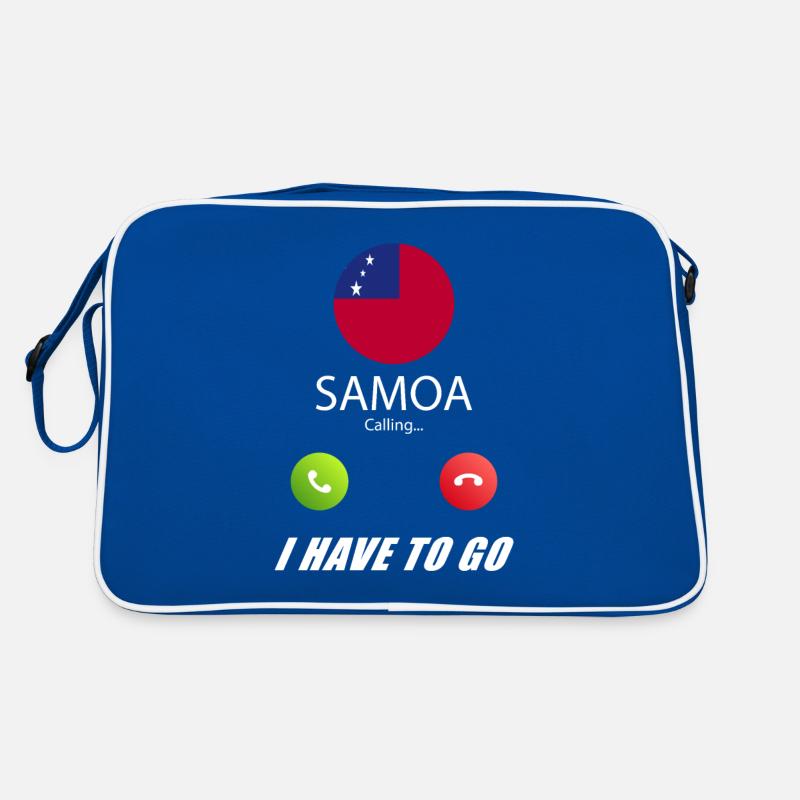 Samoa ruft an Lusiger Flaggen Spruch Retro Tasche