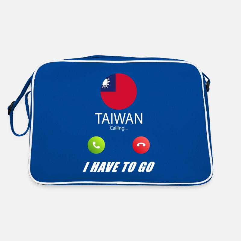 Taiwan ruft an Lusiger Flaggen Spruch Retro Tasche