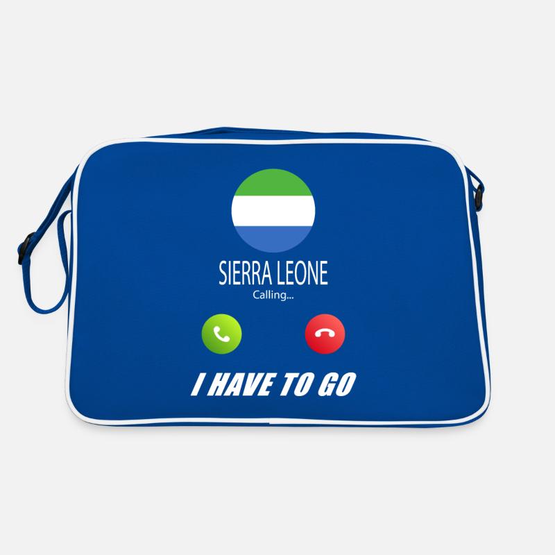 Sierra Leone ruft an Lusiger Flaggen Spruch Retro Tasche
