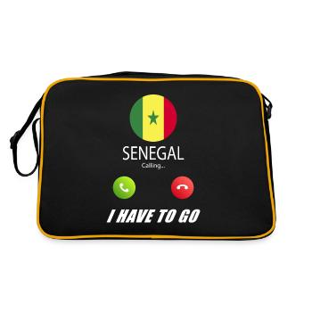 Le Sénégal appelle aux drapeaux Lusiger en disant - Sac Retro - noir/or - Dos