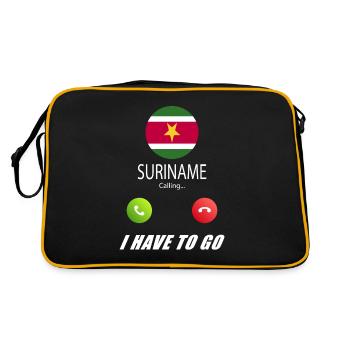Le Suriname appelle les drapeaux lusiger en disant - Sac Retro - noir/or - Dos