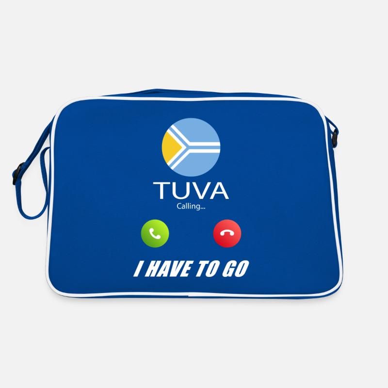 Tuva ruft an Lusiger Flaggen Spruch Retro Tasche