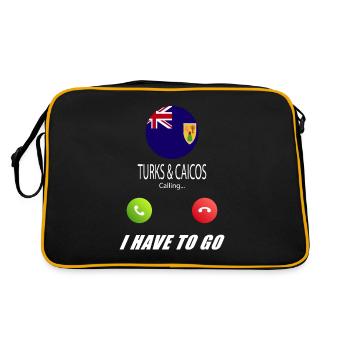 Turks and Caicos Islands call lusiger flags - Retro Bag - black/gold - Back