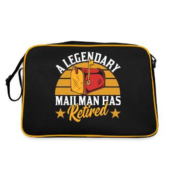 A Legendary Postman Is Retired Deliverer - Retro Bag - black/gold - Back