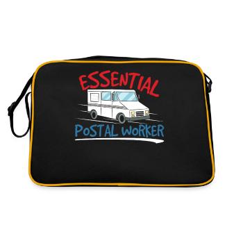 Indispensable postal worker Postman - Retro Bag - black/gold - Back