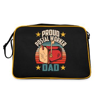 Fier facteur Père Livreur - Sac Retro - noir/or - Dos