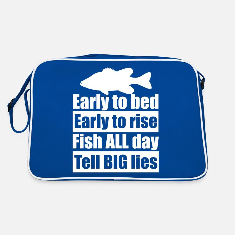 Fisch liegt Retro Tasche