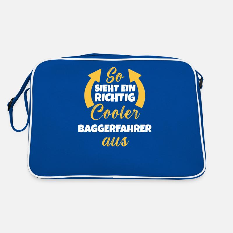 So Sieht Ein Richtig Cooler Baggerfahrer aus Retro Tasche