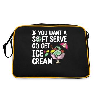 Funny If You Want A Soft Serve Go Get Ice Cream - Sac Retro - noir/or - Dos