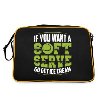 Funny If You Want A Soft Serve Go Get Ice Cream - Sac Retro - noir/or - Dos