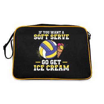 Funny If You Want A Soft Serve Go Get Ice Cream - Sac Retro - noir/or - Dos