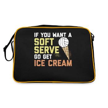 Funny If You Want A Soft Serve Go Get Ice Cream - Sac Retro - noir/or - Dos