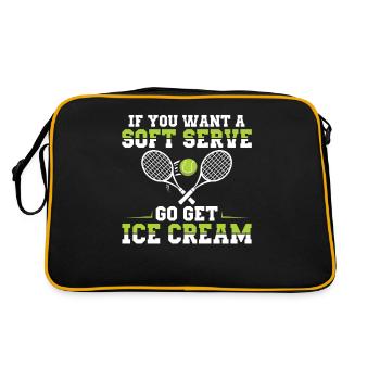 Funny If You Want A Soft Serve Go Get Ice Cream - Sac Retro - noir/or - Dos