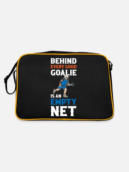 Cadeau de crosse laxiste pour gardiens de but - Sac Retro - noir/or - Dos