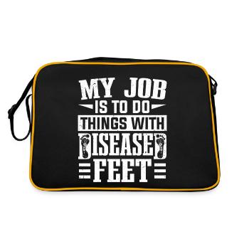 Mon travail pour faire des choses avec des pieds malades Podiatre - Sac Retro - noir/or - Dos