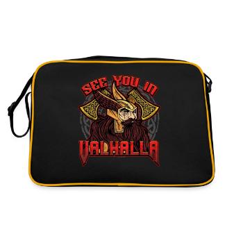 Conception de la mythologie viking nordique pour les guerriers vikings - Sac Retro - noir/or - Dos