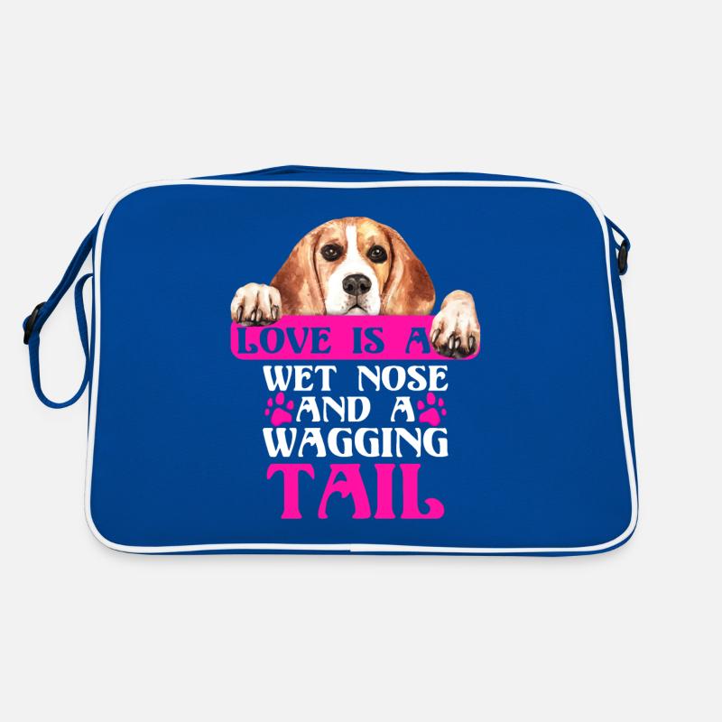 Beagle Love Is Wet Nose Wagging Tail Drôle de chien Sac Retro