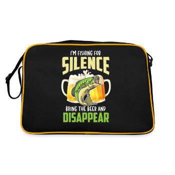 I'm Fishing For Silence Bring The Beer & Disappear - Retro Bag - black/gold - Back