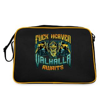 Norse Viking Mythology Design for Viking Warriors - Retro Tasche - Schwarz/Gold - Hinten