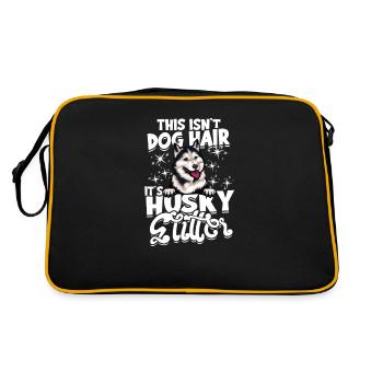 This isn't dog hair it's husky glitter - pet - Retro Bag - black/gold - Back